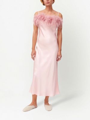 Sukienka w piórka Sleeper różowa