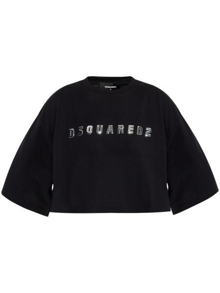 Baskılı tişört Dsquared2 siyah