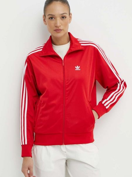 Mikina s aplikacemi Adidas Originals červená