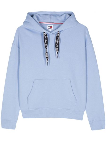 Puuvilla huppari Tommy Jeans sininen