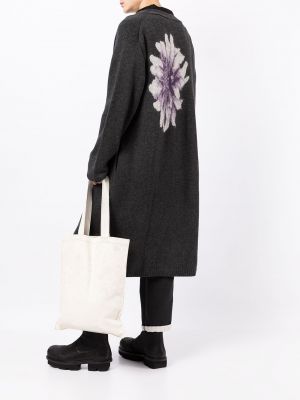 Cárdigan de flores de punto Yohji Yamamoto gris