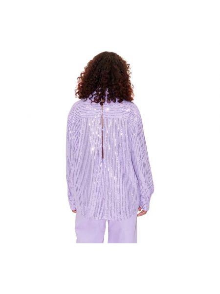 Camisa con lentejuelas oversized Stine Goya violeta