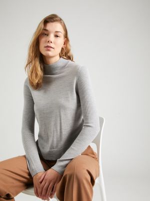 Меланжов пуловер Hugo сиво