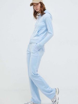 Велюровые тканевые брюки Juicy Couture синие