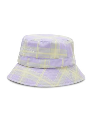 Reverzibilna kapa s karirastim vzorcem Karl Kani vijolična