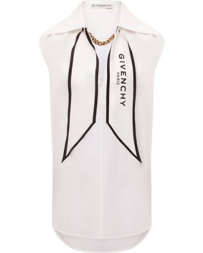 Шелковая блузка Givenchy, белая