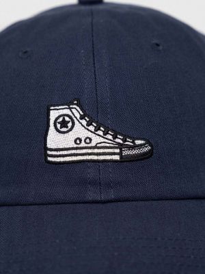 Хлопковая кепка Converse синяя
