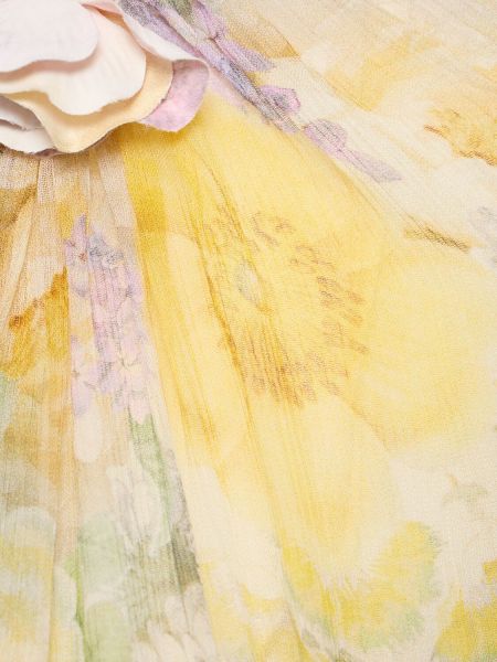 Μάξι φόρεμα από βισκόζη με βολάν Zimmermann κίτρινο