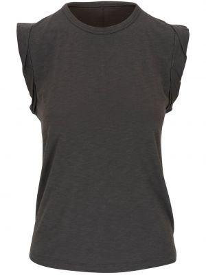 Kokvilnas t-krekls Veronica Beard pelēks