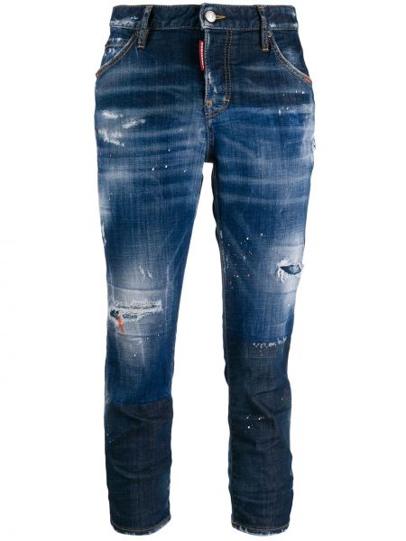 Nødlidende jeans 7/8 Dsquared2 blå