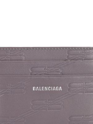 Kožni novčanik Balenciaga siva