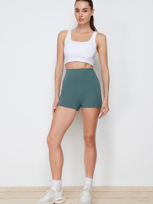 Laza szabású sport rövidnadrág nyomtatás Trendyol khaki