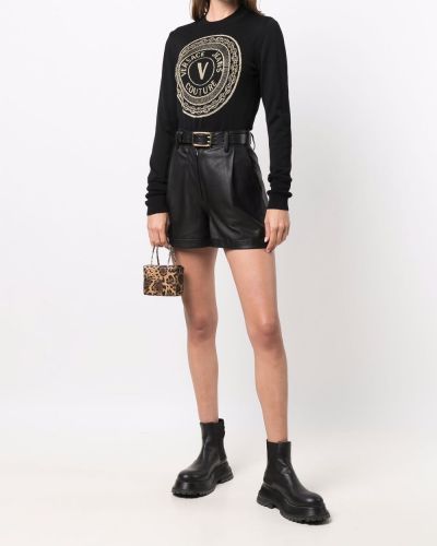Jersey de punto de tela jersey Versace Jeans Couture negro