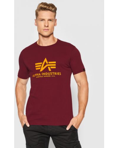 T-shirt Alpha Industries bordeaux