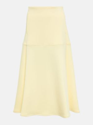 Μίντι φούστα με ψηλή μέση Max Mara κίτρινο