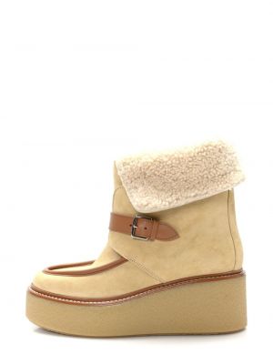 Ankle boots à talons compensés Hermès Pre-owned beige