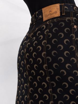 Spódnica jeansowa z nadrukiem Marine Serre czarna