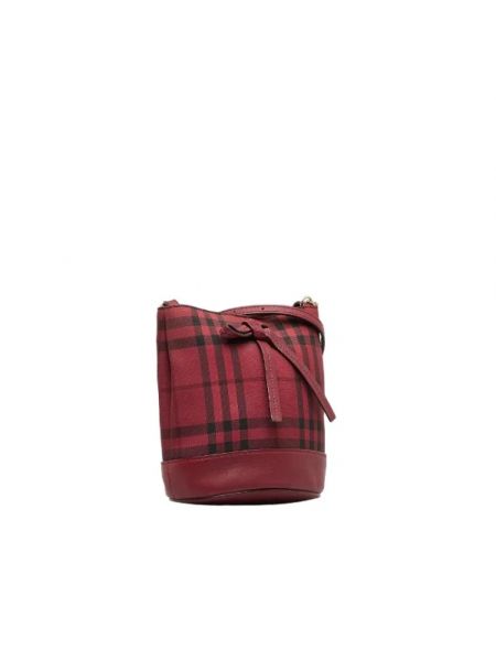 Torba na ramię bawełniana Burberry Vintage czerwona