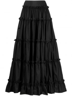 Maxi φούστα με βολάν Roberto Cavalli μαύρο