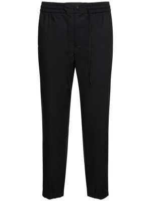 Bavlnené teplákové nohavice Versace Jeans Couture čierna