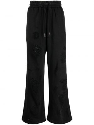 Sportovní kalhoty s dírami Feng Chen Wang černé