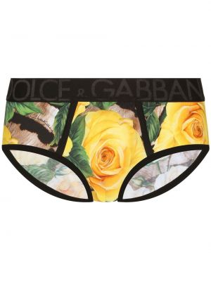 Tigerstripete trykt floral boksershorts Dolce & Gabbana svart