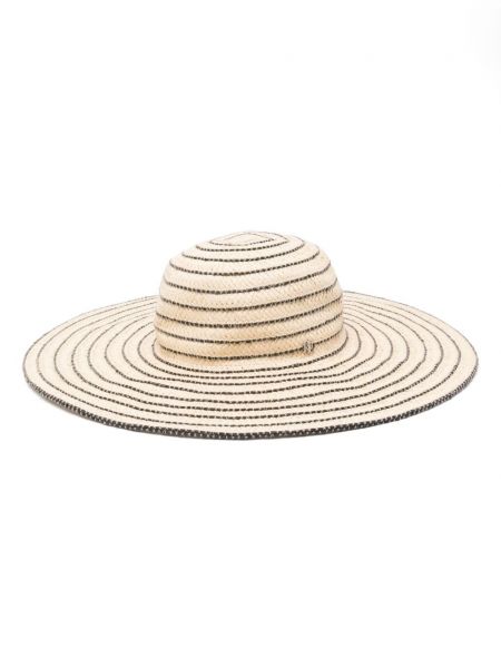 Pruhovaný slamený klobúk Lauren Ralph Lauren