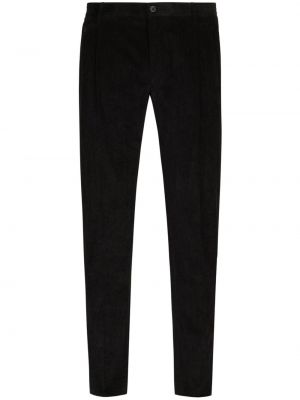 Manšestrové kalhoty Dolce & Gabbana černé
