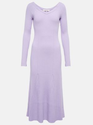 Vestido midi de lana Dorothee Schumacher violeta