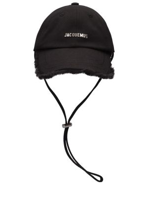 Medvilninis kepurė Jacquemus juoda