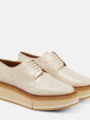 Kožne brogue cipele Clergerie smeđa