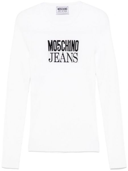 Jacquard toppi Moschino Jeans valkoinen