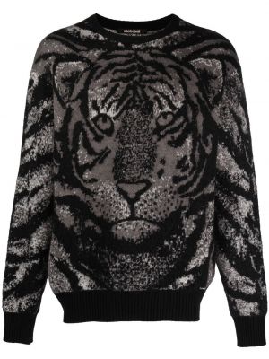 Пуловер с тигров принт Roberto Cavalli