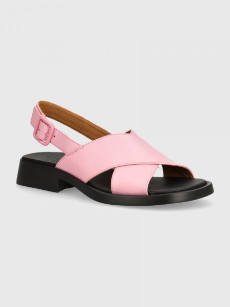 Sandale din piele Camper roz