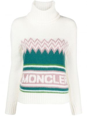 Vlněný svetr Moncler bílý