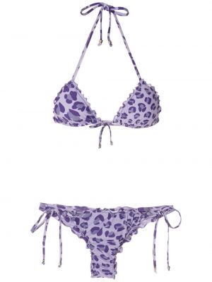 Bikini à imprimé léopard Amir Slama violet