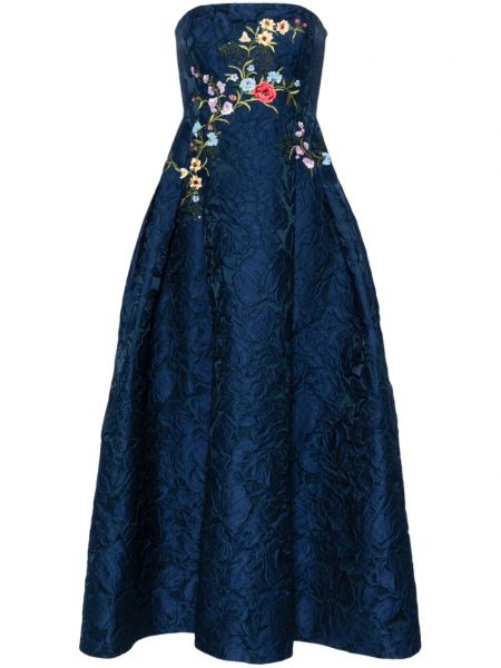 Kvetinové večerné šaty Sachin & Babi modrá