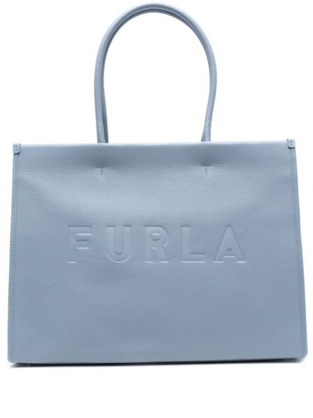 Τσάντα shopper Furla μπλε