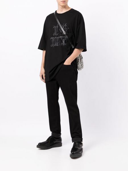 Camiseta con estampado oversized Takahiromiyashita The Soloist negro