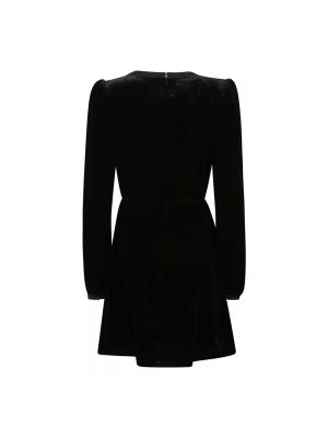 Mini vestido con bordado de terciopelo‏‏‎ Saloni negro