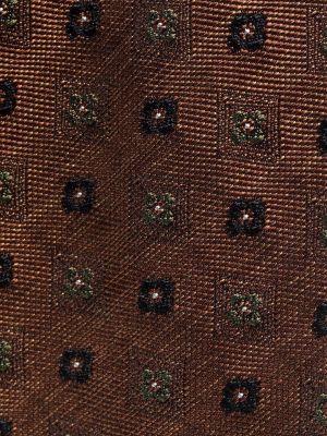 Corbata de seda Tagliatore marrón