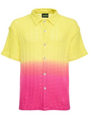 Krajková bavlněná košile s krátkými rukávy Agr žlutá