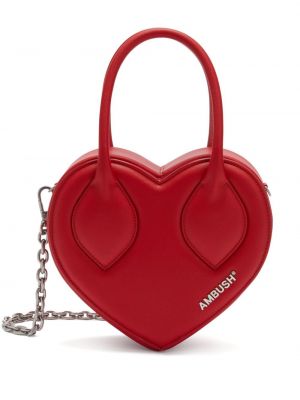Kožená shopper kabelka se srdcovým vzorem Ambush