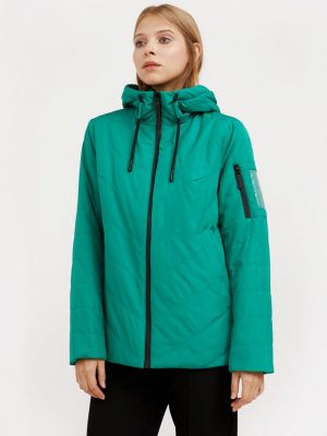 Зеленая утепленная демисезонная куртка Finn Flare