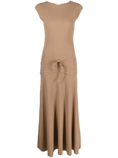 Трикотажное платье Lemaire, коричневое