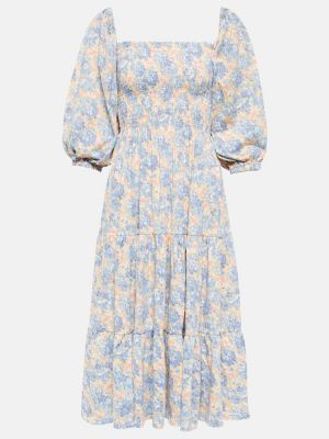 Květinové bavlněné midi šaty Polo Ralph Lauren