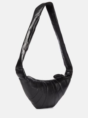 Kožená kabelka Lemaire černá