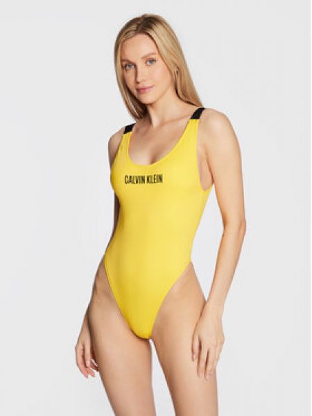 Jednodílné plavky Calvin Klein Swimwear žluté