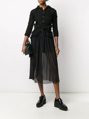 Falda midi Comme Des Garçons Pre-owned negro