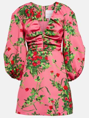 Obleka s cvetličnim vzorcem Carolina Herrera